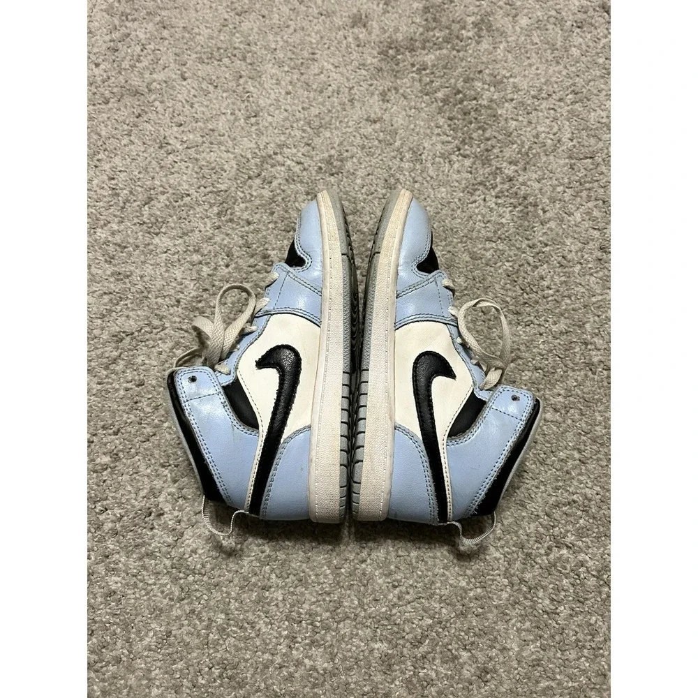 Nike Boys Air Jordan 1 Mid 640737-401 Blue‎ Basketball Shoes Sneakers Size 1Y